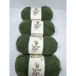 Yarn Bee Alpaca Twist 4 Kale Retired 3.5 Oz 175 Yds Soft Fuzzy Crochet NEW
